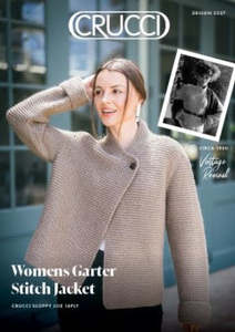 Crucci: Crucci Pattern 2227 Garter Stitch Jacket 14 Ply