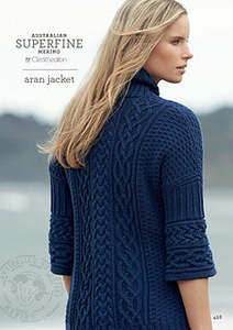 Cleckheaton: Cleckheaton Pattern 426 Aran Jacket - 8ply Adult
