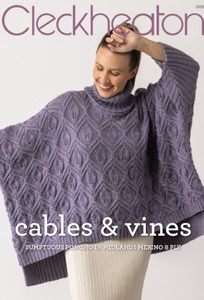 Cleckheaton: Cleckheaton Pattern 1021 Cables and Vines - 8ply Adult