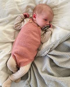Little Sisters Romper in Greywacke Naturals 4 ply