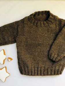 Guernsey Style Jumper in Touch Yarns 8 ply