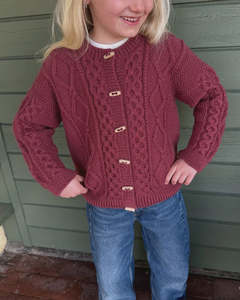 Baby Childrens Patterns: Junior Dagmar Jacket in Red Hut Naturals 8 ply