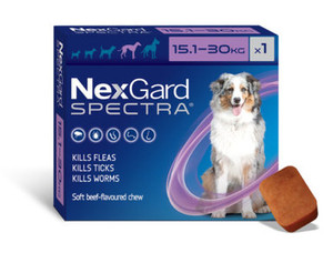 Products: NexGard Spectra Tablets For Large Dogs (15.1-30kg) - Single