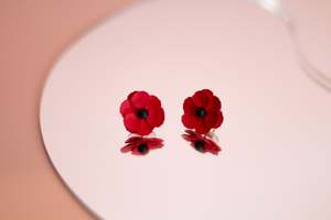 Floral Inspired: ANZAC Poppy Earrings