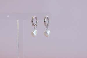 Willow Luxe: Fleur Pearl Huggies