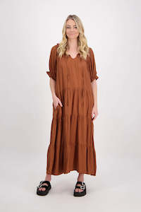 Briarwood: Briarwood: Philomena Dress. Tan