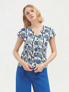 Tops: Nice Things: Iznik Print Top. Ecru