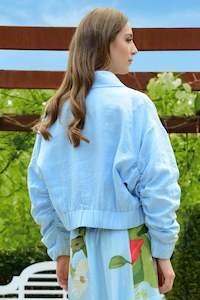 Jackets: Trelise Cooper: Gathering Matters Jacket. Powder Blue.
