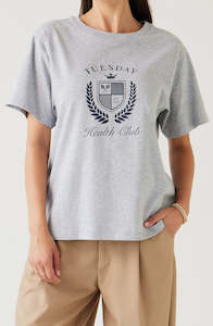 Tuesday: Tuesday: Band Tee. Grey Navy.