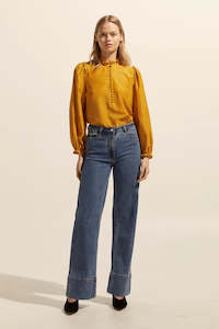 Zoe Kratzmann: Zoe Kratzmann: magnet jean - mid wash denim