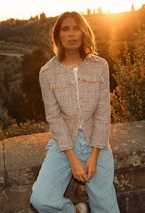 Mosh Mosh: Mosh Mosh : Ellis Boucle Jacket . Ecru