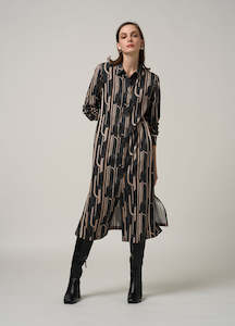 Madly Sweetly: Madly Sweetly: Freefall Dress. Black Multi.