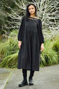 Curate: Neck Of Cards Dress. Black.