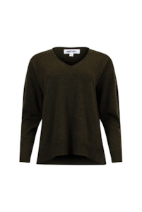 Loobies Story: Loobies Story: Spencer  Cashmere Sweater. Olive.