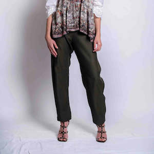 Sheryl May: Shaped Trousers. Khaki