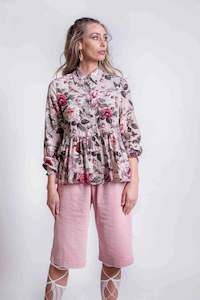 Sheryl May: Sheryl May: Smokey Floral Frill Blouse.
