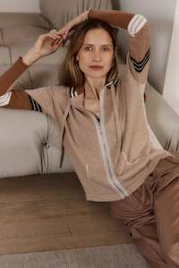 Zaket + Plover:   Multi Media Hoodie. Oat.