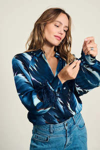 Pom: Blouse - Feathers Blue