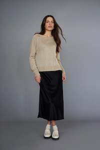 Tuesday: Drew Jumper. Gold Lurex.