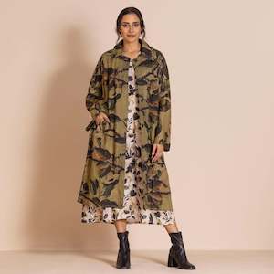 Megan Salmon: Megan Salmon: Apple Leaves Dolman Coat.