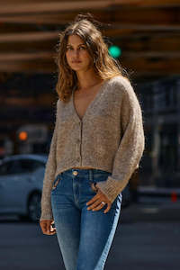 Mosh Mosh: Zelda Warm Cardigan. Tannin