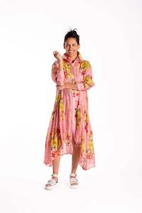 Jellicoe: Jellicoe: Empire Shirt Dress. Luminous Florals.