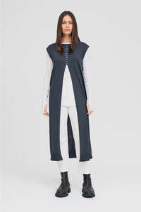 Taylor: Recline by Taylor: Stitched Glaze Tunic - Storm/Ivory