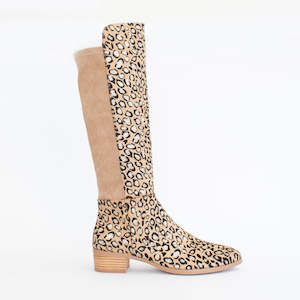 Long Boots: Tetley Leopard Print