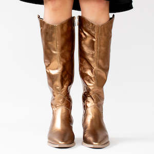 Long Boots: Giddy Up Gal Bright Bronze