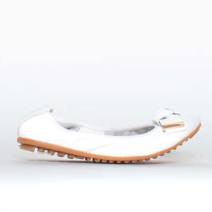 Ballet Flat: Biddies White