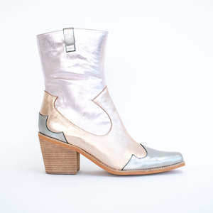 Ankle Boots Heel: Blaze Silver Multi