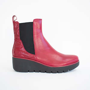 Ankle Boots Mid: Prop Red Wrinkle
