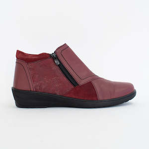 Ankle Boots Flat: Morgan Burgundy Combo