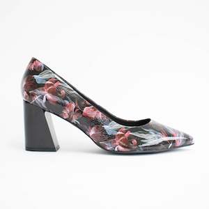 Celeste Floral Patent Black