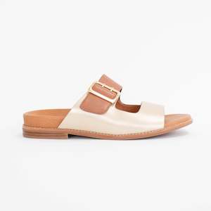 Sandals Flat: Joy Tan Champagne