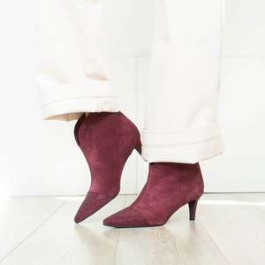 Ankle Boots Mid: Zelia 2 Bordo Suede