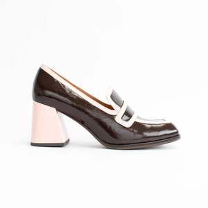 Shoes Heel: Bergen Coffee Pink Patent