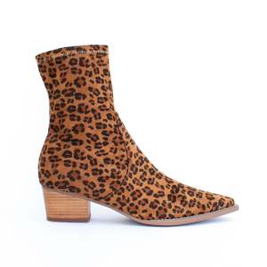 Ankle Boots Mid: West Leopard Suede