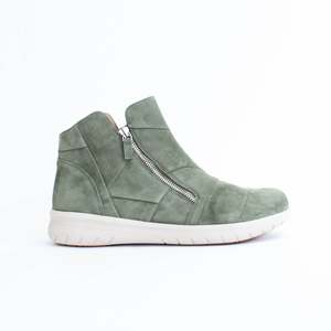 Ankle Boots Flat: Sisley Khaki Suede