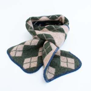 Minx: Argyle Scarf Green and Beige