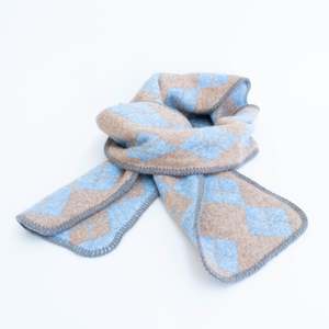 Minx: Argyle Scarf Cornflower Blue