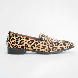 Shoes Flat: Carmen Pony Leo Print