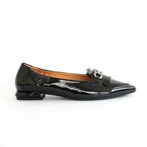 Shoes Flat: Padma Black Patent