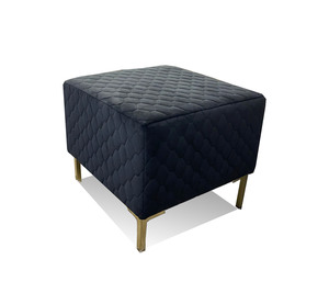 Products: Square Ottoman On Brass Legs - Wilson & Nicholson