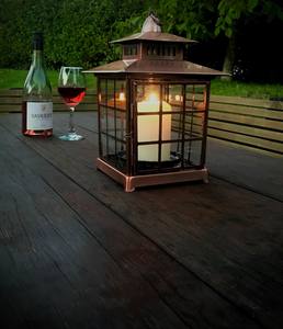 Copper Lanterns will add a warm glow to any outdoor setting ON SALE - - Wilson & Co