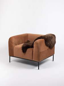 Natural Sheepskin Rug - Chocolate Brown