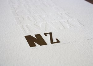 NZ ALPHABET A3 Letterpress Print Windmill Press New Zealand - Windmill Press