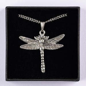 Jewellery: Dragonfly pewter pendant