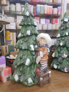 Christmas Decorations: Heirloom Décor- Girl Decorating Tree LED Lights