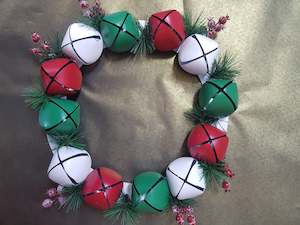 Red/Green/White Bells Wreath